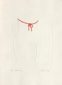 Lika Tov, Bottom Line, Original 1993 Etching, Signed and numbered by the artist