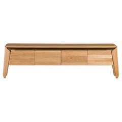 Mueble de TV Lika con detalles metálicos de colores