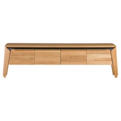 Mueble de TV Lika con detalles metálicos de colores