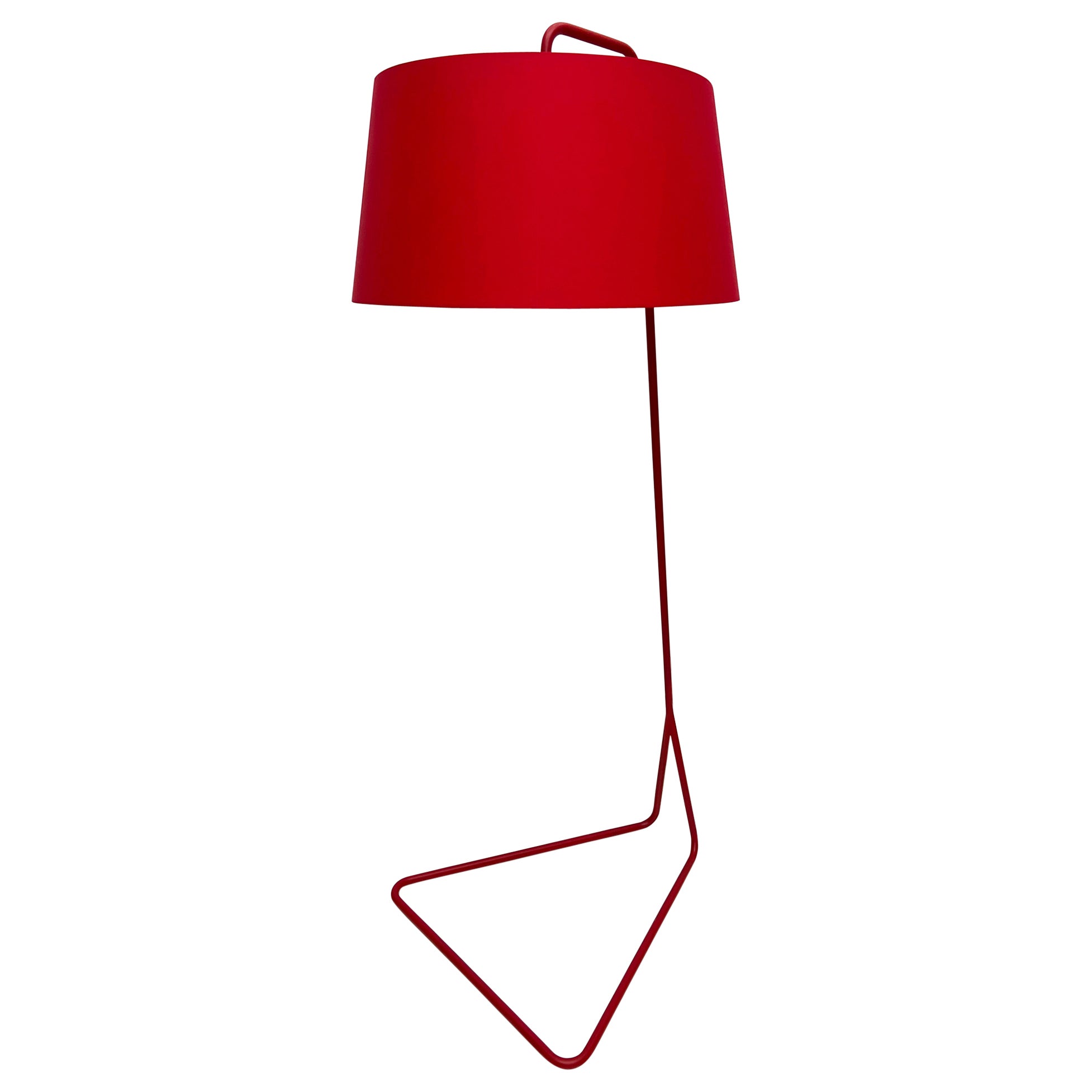 Like New Calligaris Sextans Floor Lamp in Red from Italy