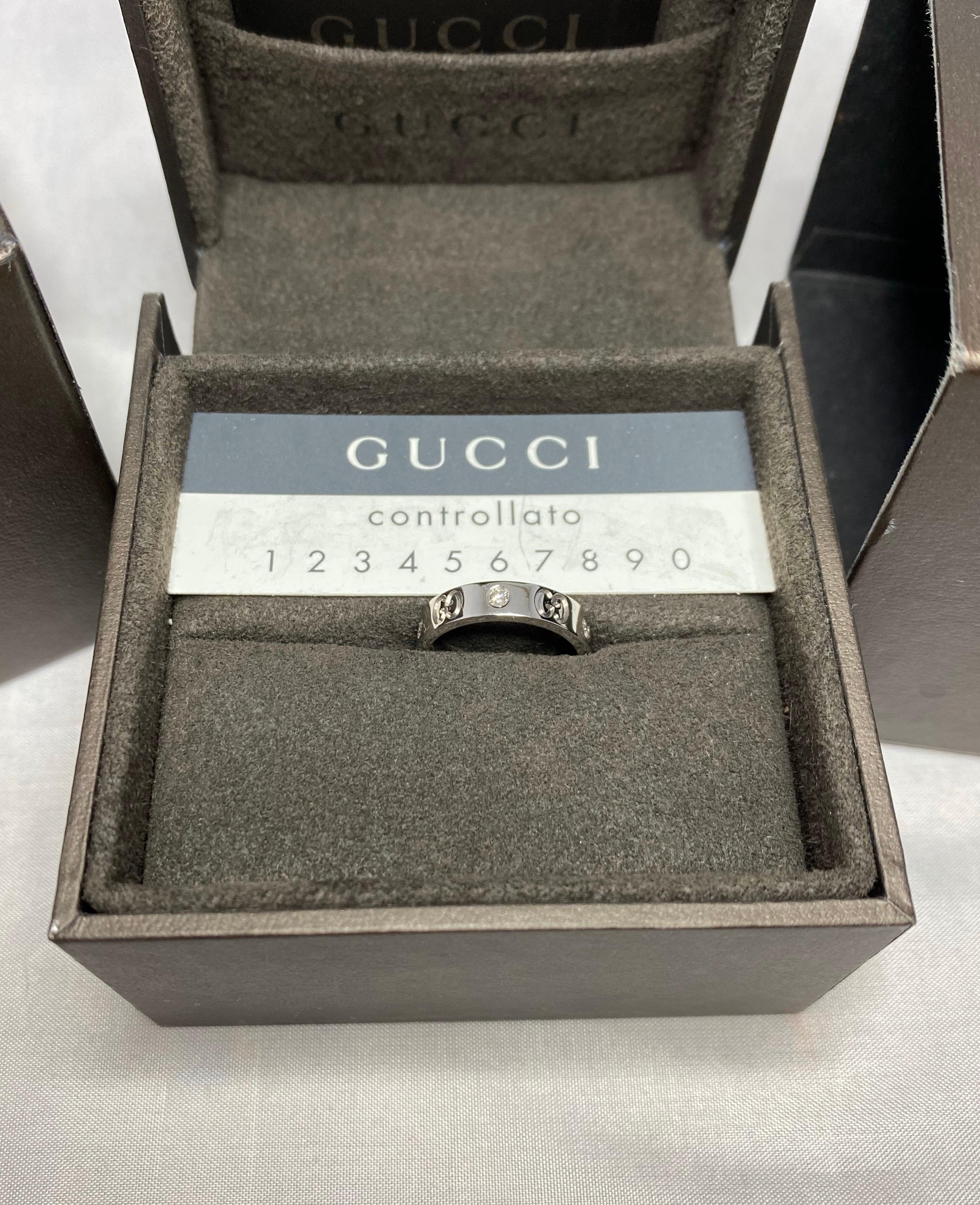 gucci icon ring with gemstones