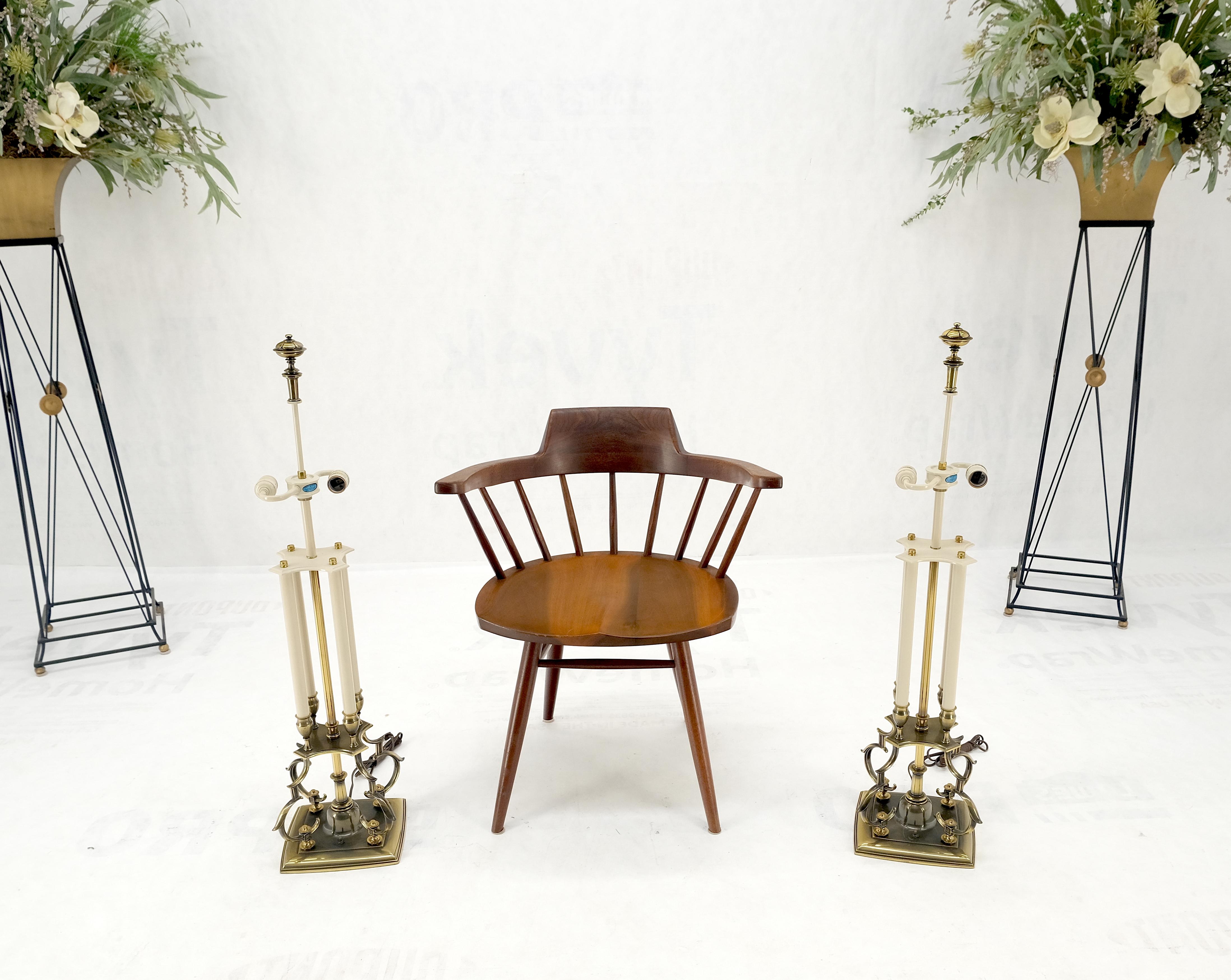 Come NUOVO Coppia di belle lampade da tavolo in ottone Stifel Mid Century Modern MINT! in vendita 3