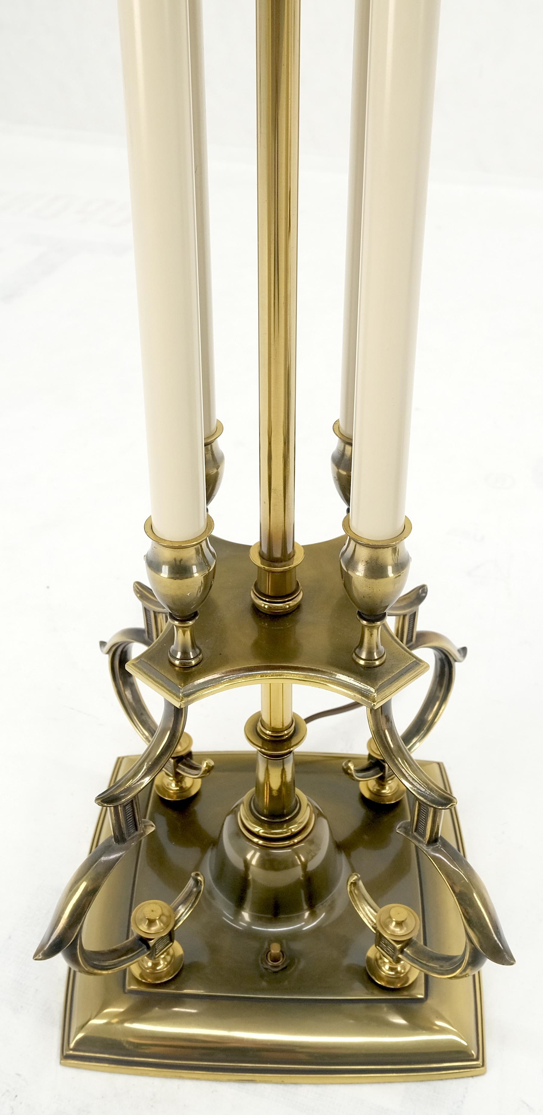 Ottone Come NUOVO Coppia di belle lampade da tavolo in ottone Stifel Mid Century Modern MINT! in vendita