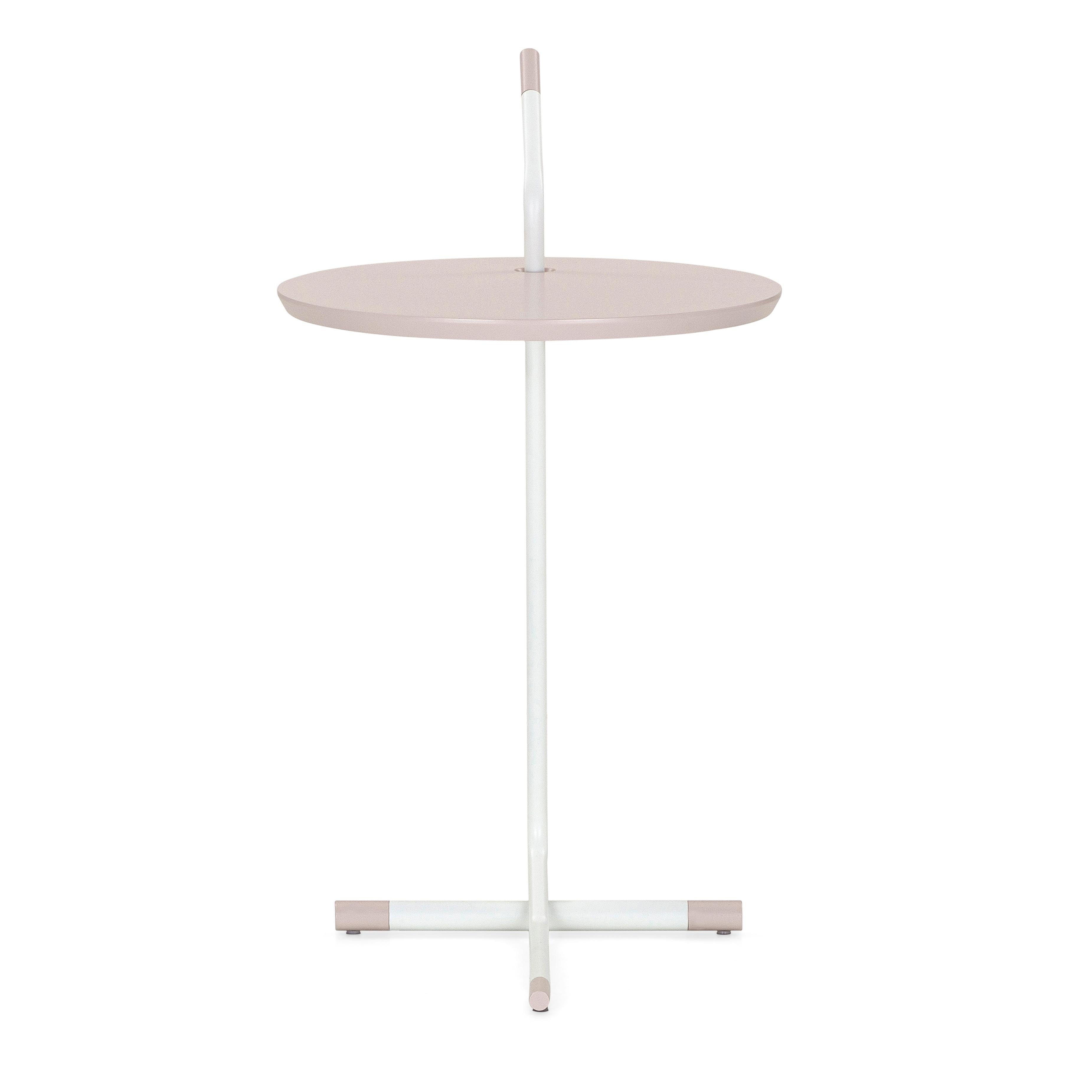 Like Side Table in Quartz Finish & Metal Base For Sale 2