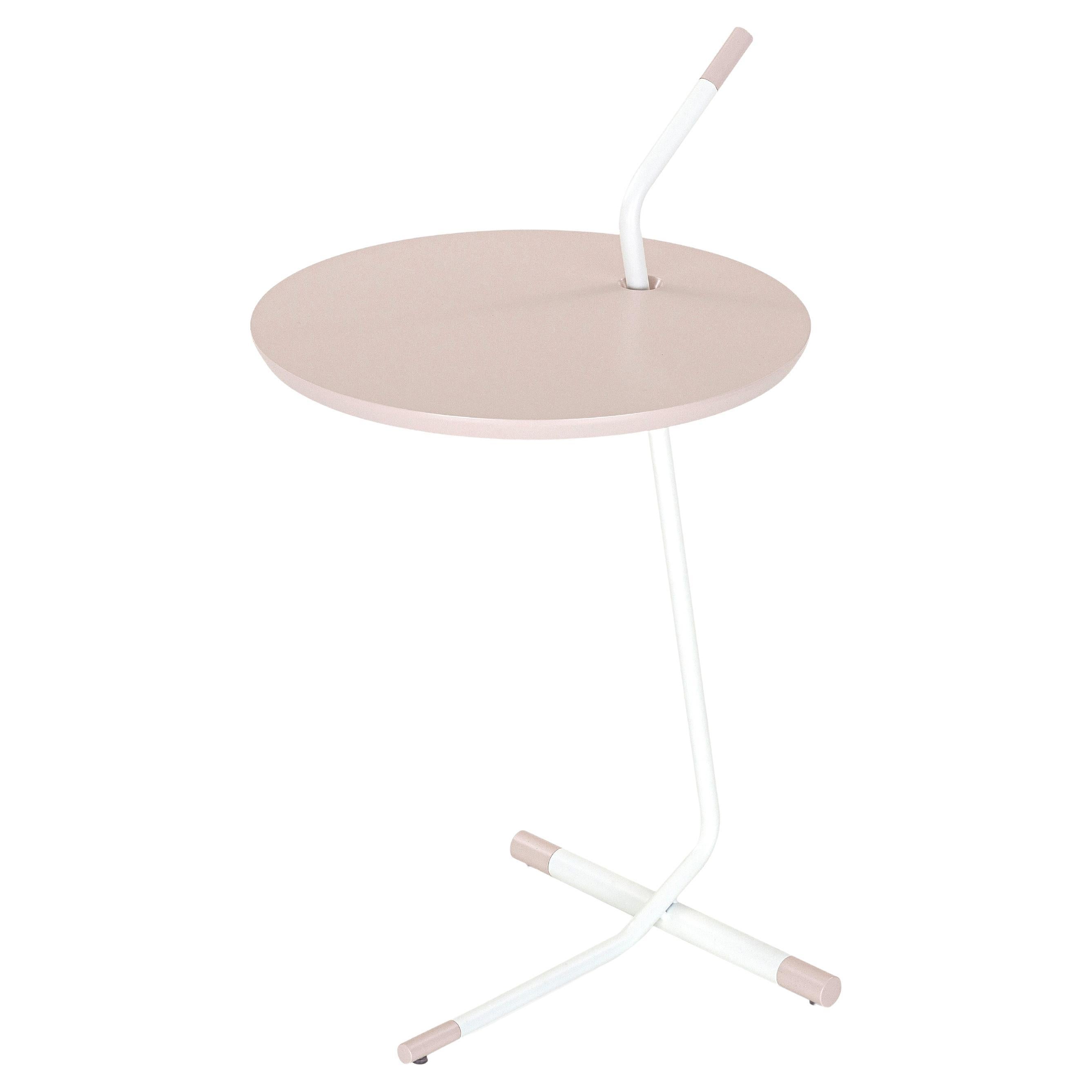 Like Side Table in Quartz Finish & Metal Base For Sale