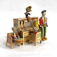 Lil Abner Dogpatch Band Tin Litho Windup Unique Art Co.