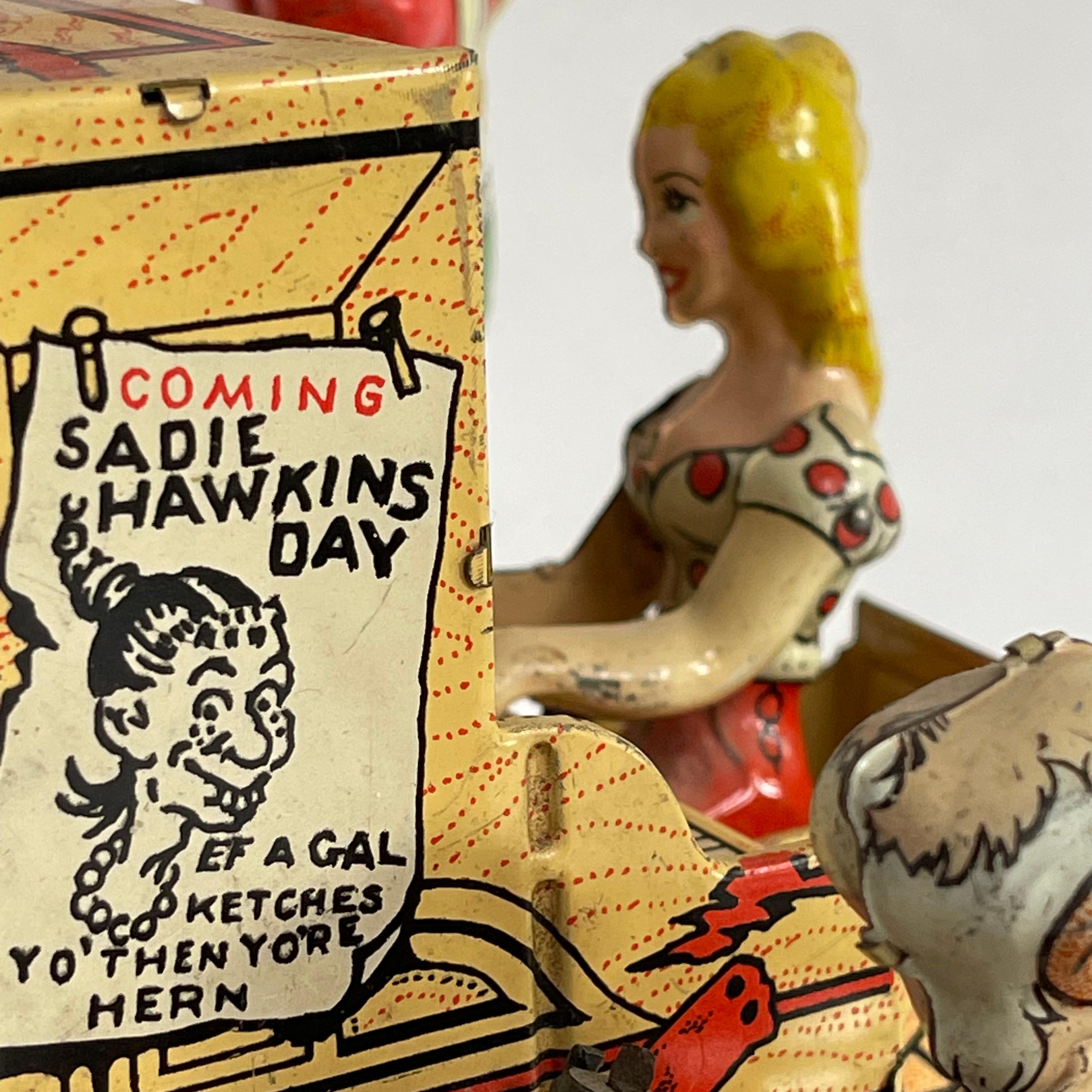 Américain Lil Abner Dogpatch Band Tin Litho Windup Unique Art Co. en vente