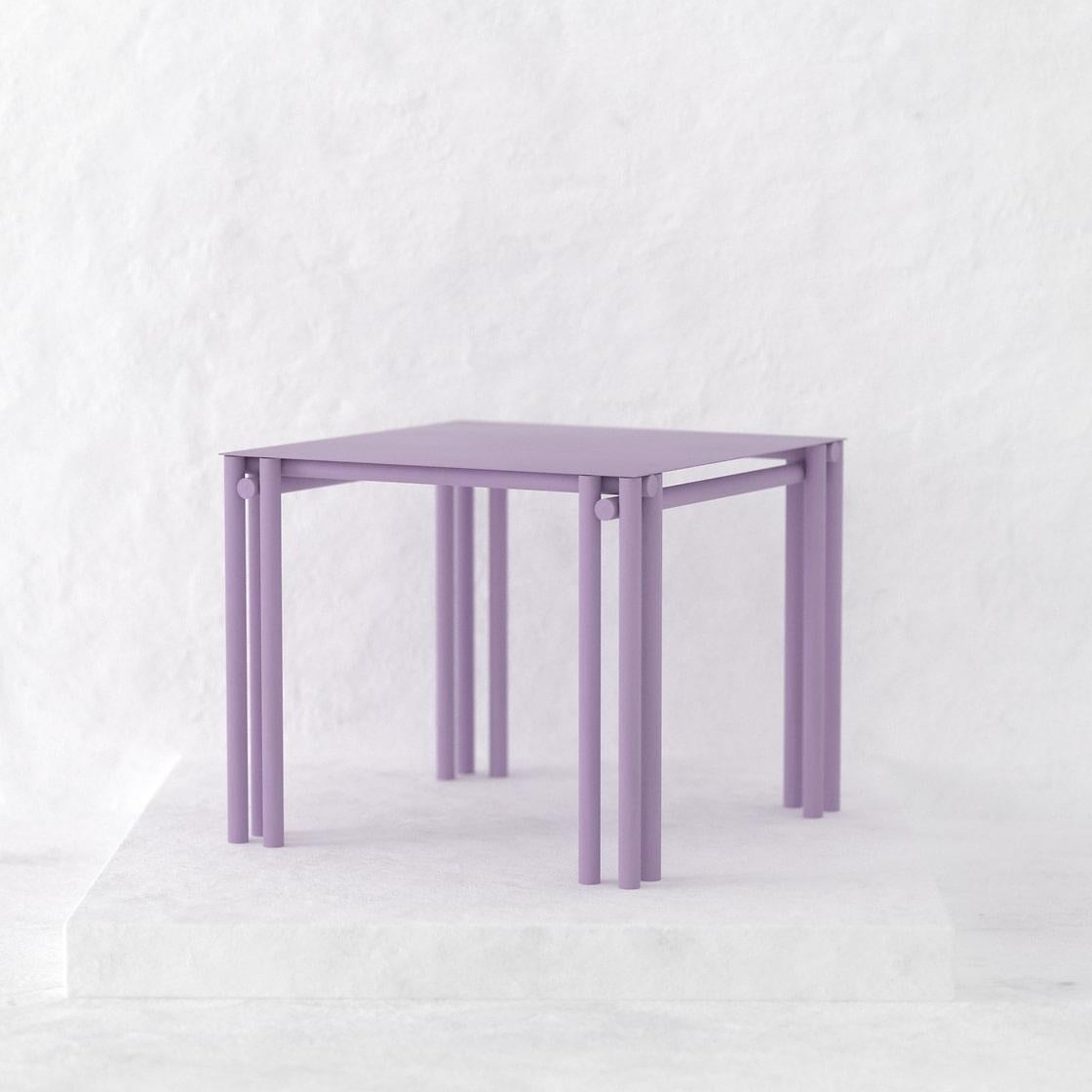 Mexican Lila Dolmen Square Dining Table For Sale