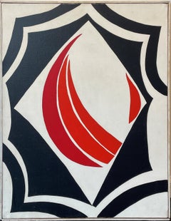 "Inside the Black Diamond, " Lila Katzen, Pop Art, Color Field Female Abstract