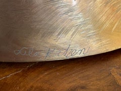 "Golden Wave" Minimalist Vertical Fluid Sculpture by Lila Katzen