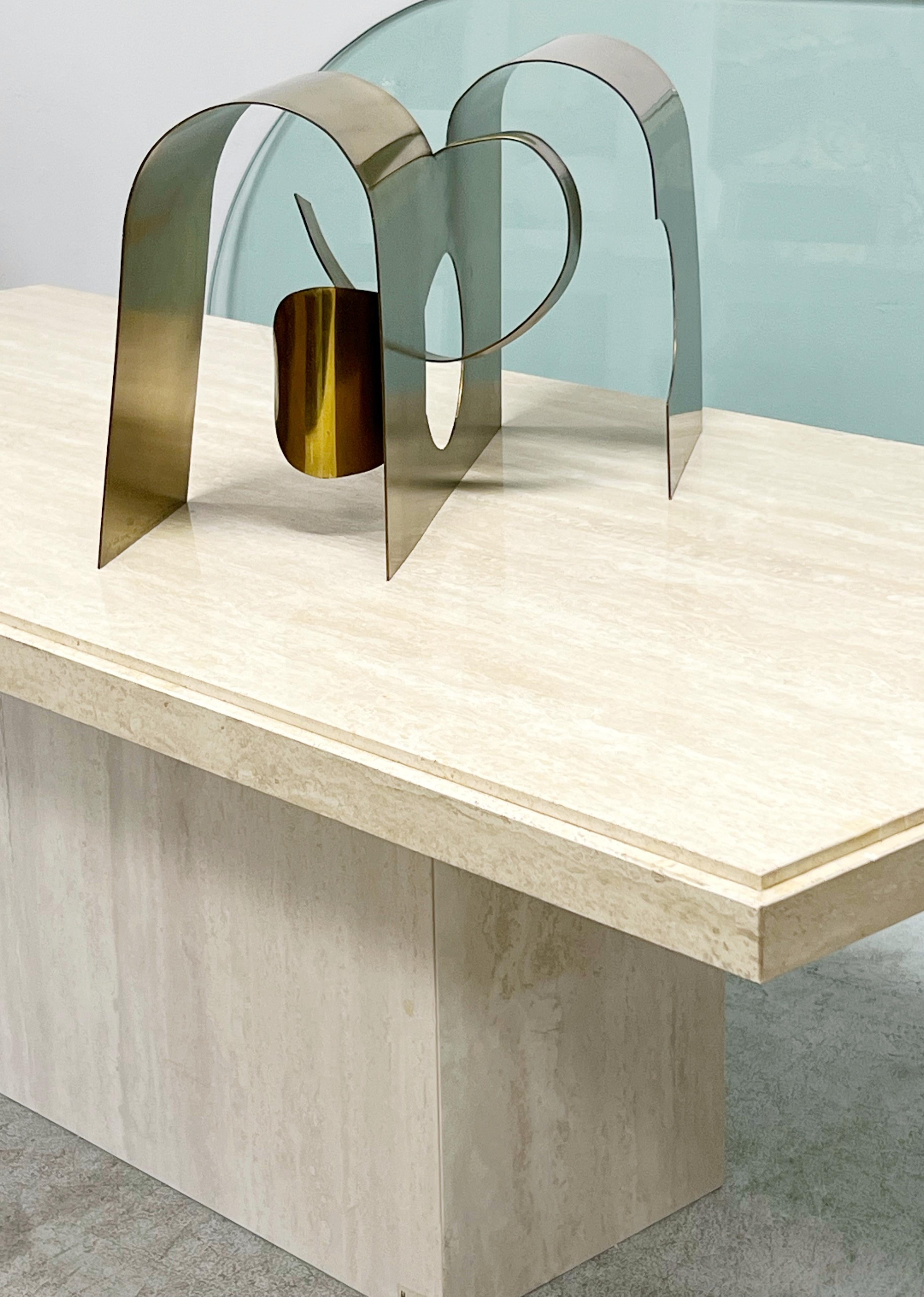 Fine XX secolo Scultura astratta in ottone di Lila Katzer in vendita