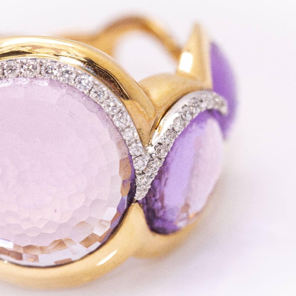 Donna Anello LILA SKY in oro con diamanti in vendita