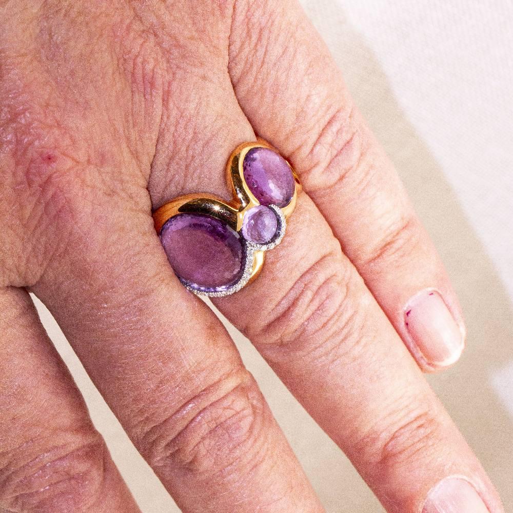 Anello LILA SKY in oro con diamanti in vendita 2