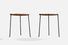 Lila Swift and Donald Monell, Stools, Leather, Steel, USA, 1950s