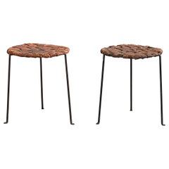 Lila Swift and Donald Monell, Stools, Leather, Steel, USA, 1950s