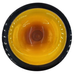 Lilac and Amber, XL Art Glass Bowl by Correia, Signed, Dated and with COA