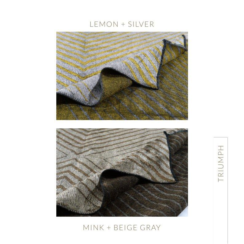 Tapis semi-pelucheux de luxe contemporain à motif de chevrons lilas et gris argenté en vente 1