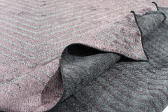 Alfombra lila y gris plata contemporánea con diseño de chevron, suave y lujosa