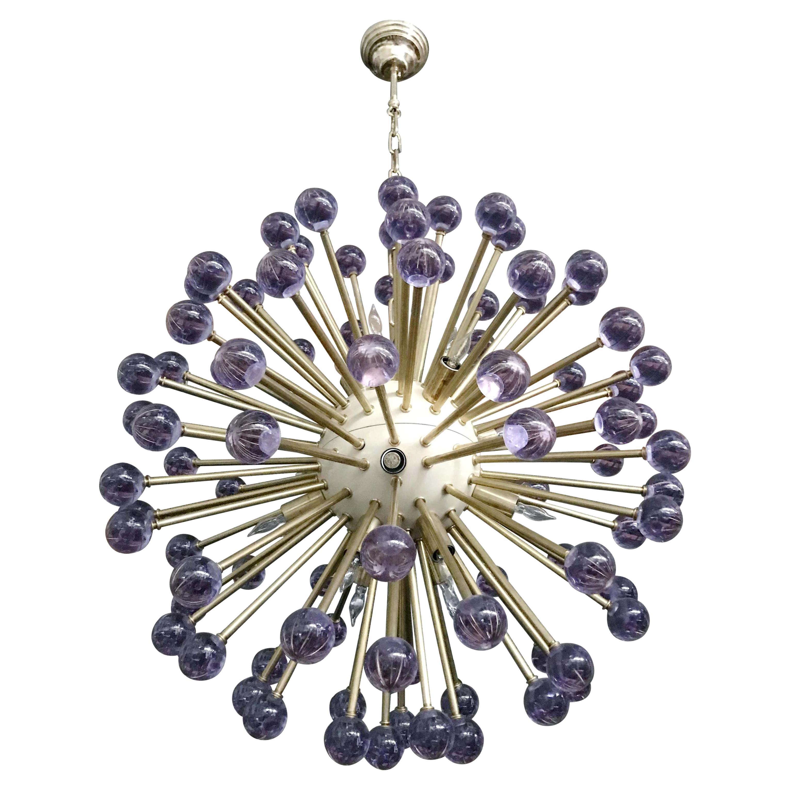 Lustre Sputnik lilas par Fabio Ltd