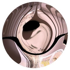 Specchio concavo lilla con un diametro di 100 cm/39".