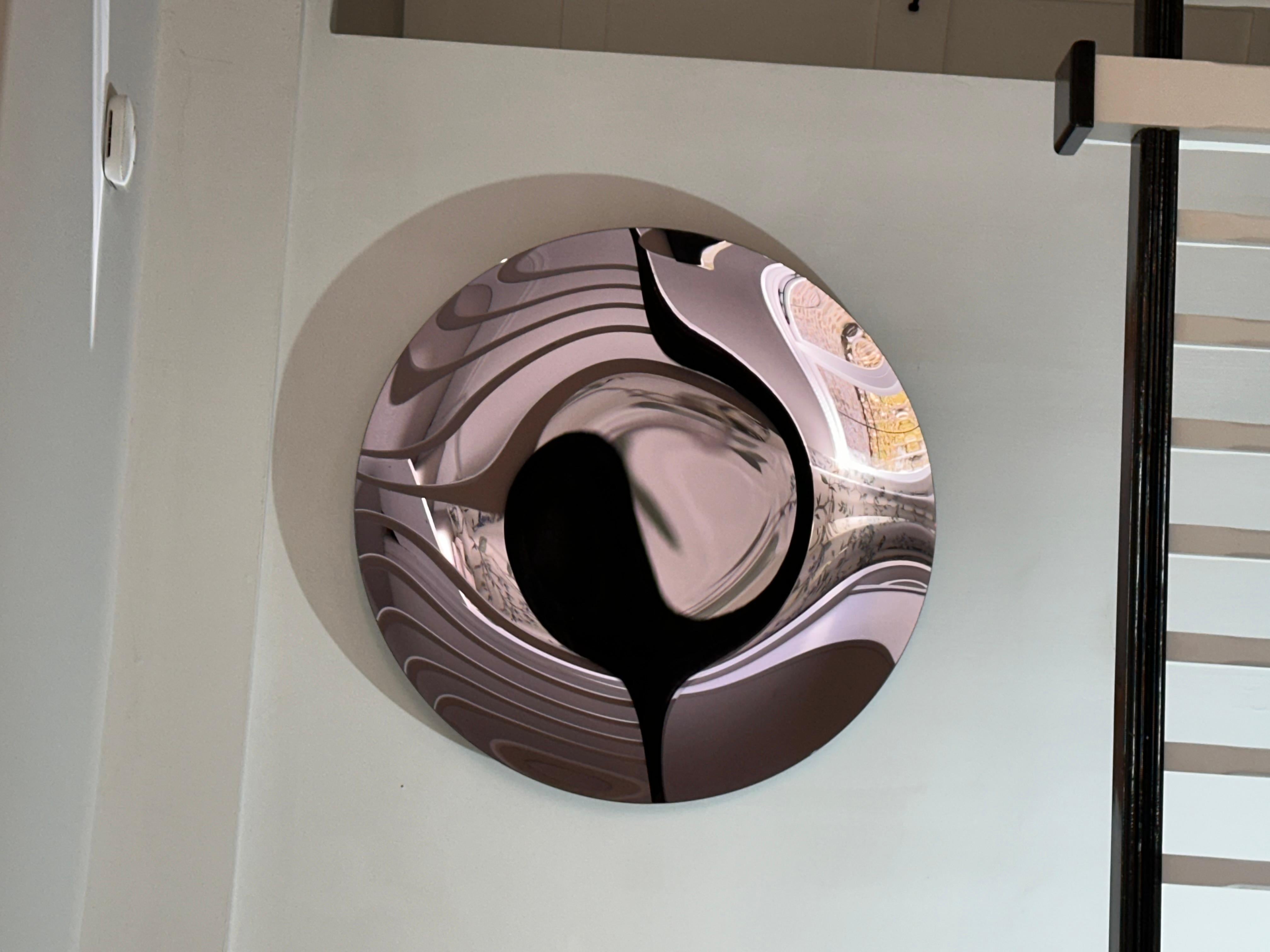 Miroir concave lilas 100 cm de diamètre en vente 1