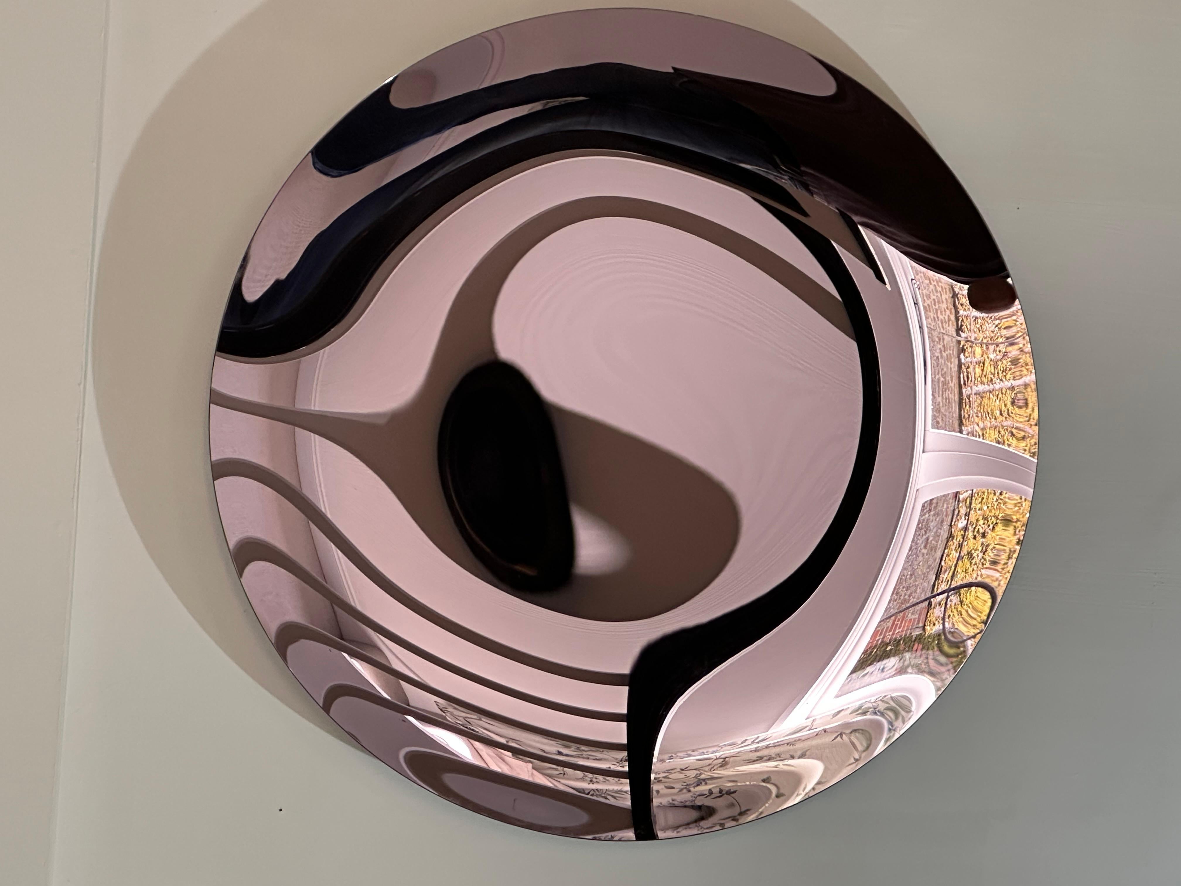 Miroir concave lilas 100 cm de diamètre en vente 2