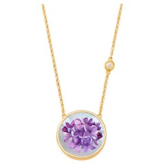 Lilac flower, carved mother of pearl pendant Lilac flower, carved mother of pearl pendant