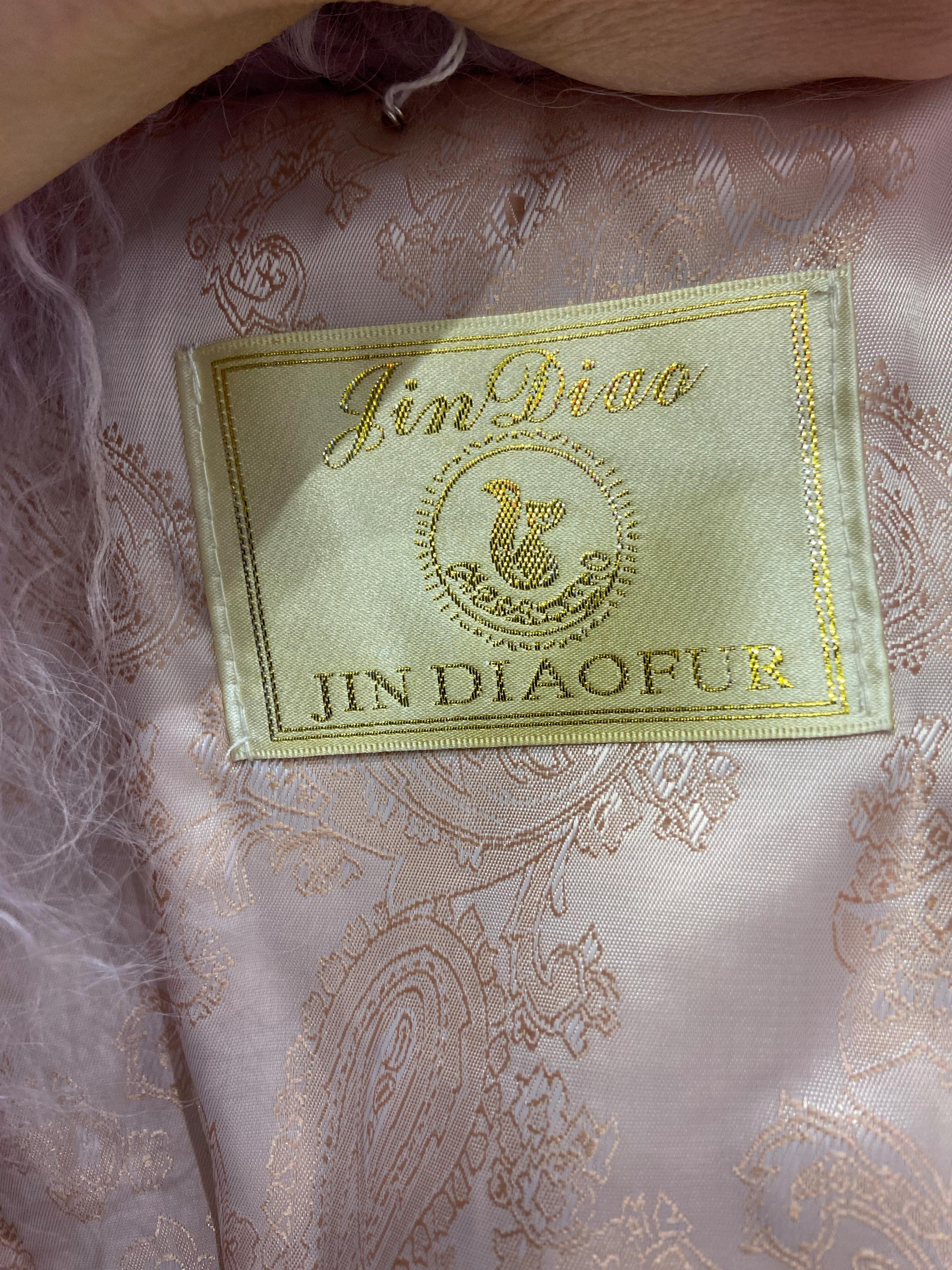 Lilac fur puffer coat Jin Diao  2