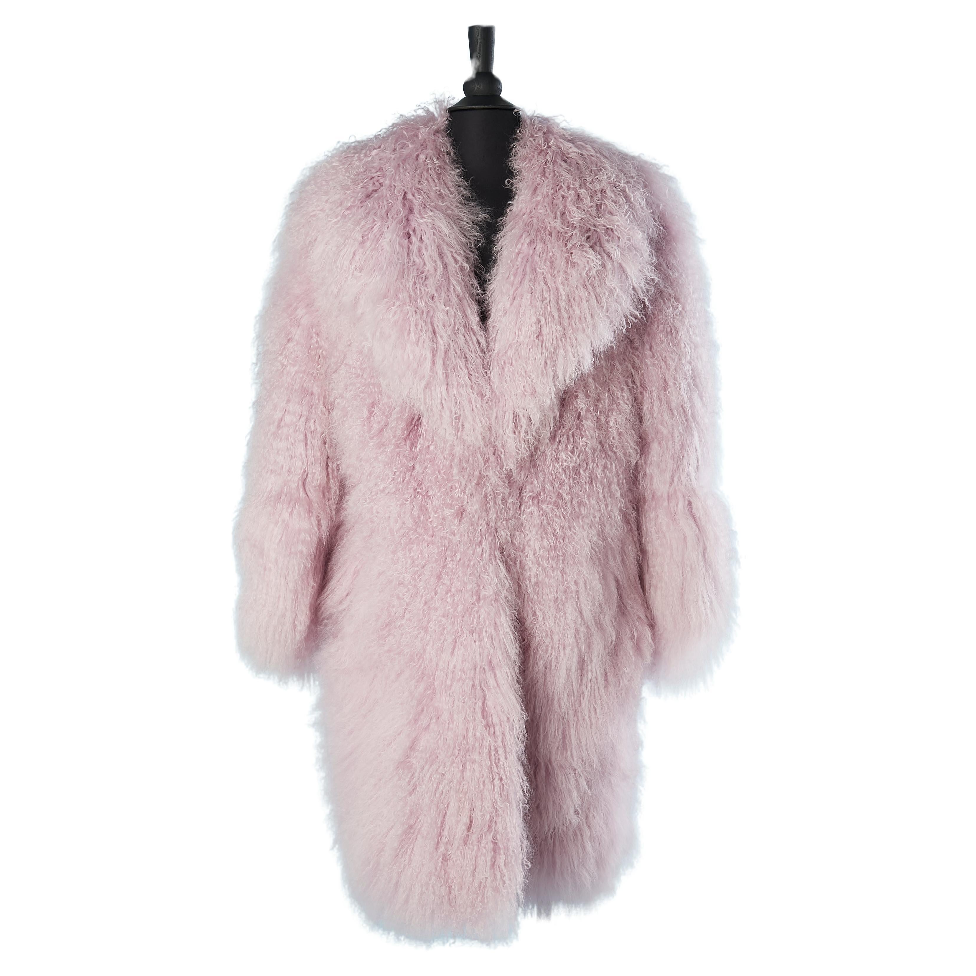 Louis Vuitton Dusty Rose Double Breasted Faux Fur Jacket 40 EU at 1stDibs