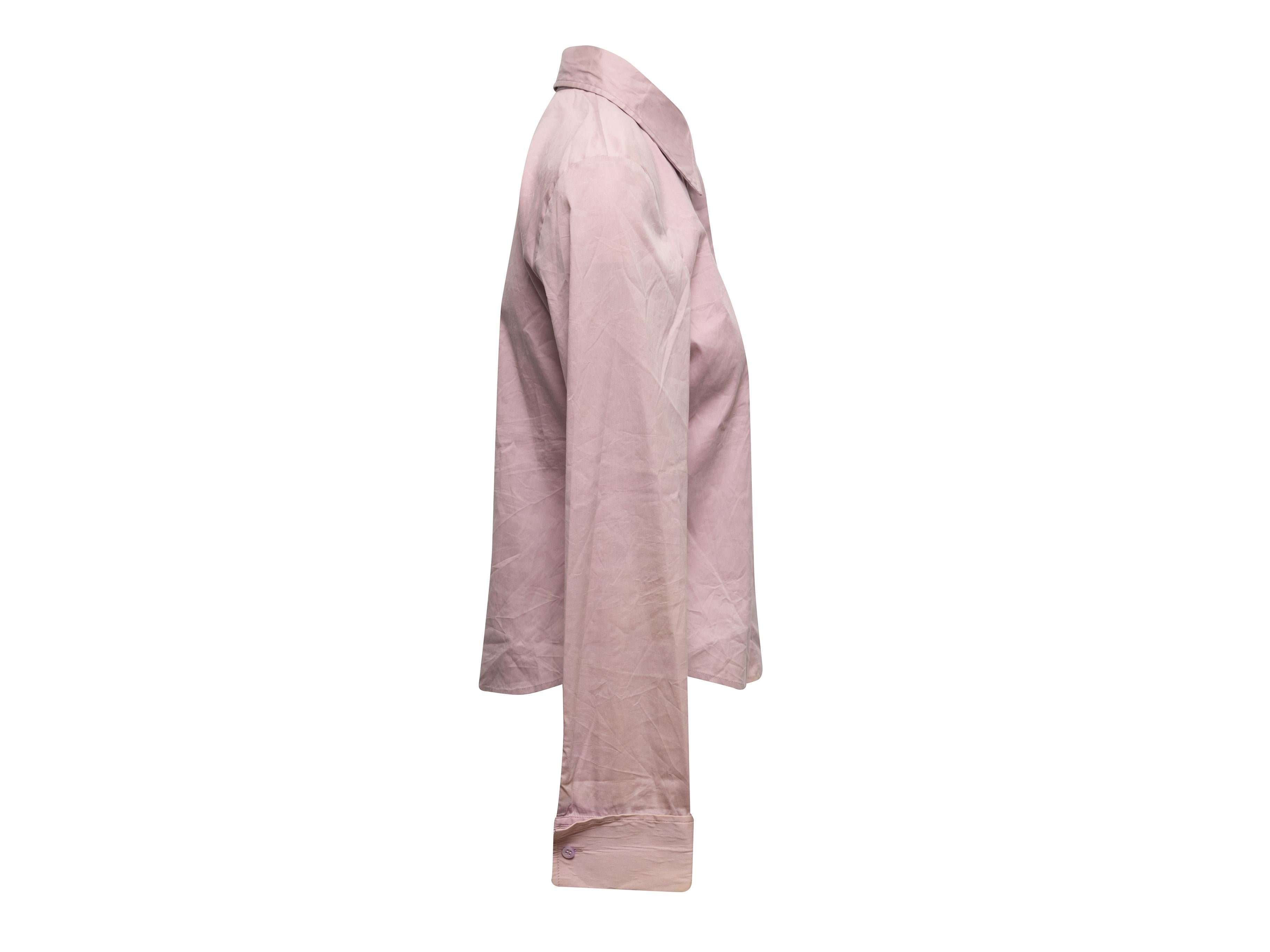 Top à manches longues et à boutons de Gucci lilas Taille IT 42 Pour femmes en vente
