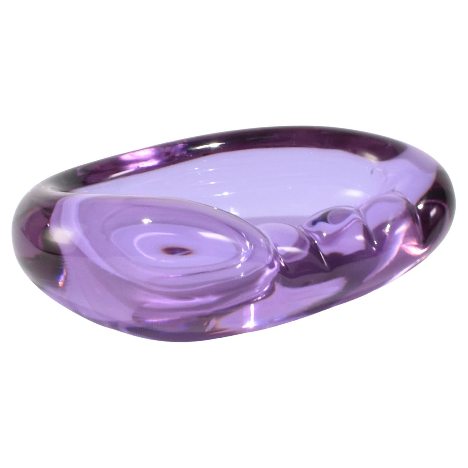 Catchall de cristal italiano lila
