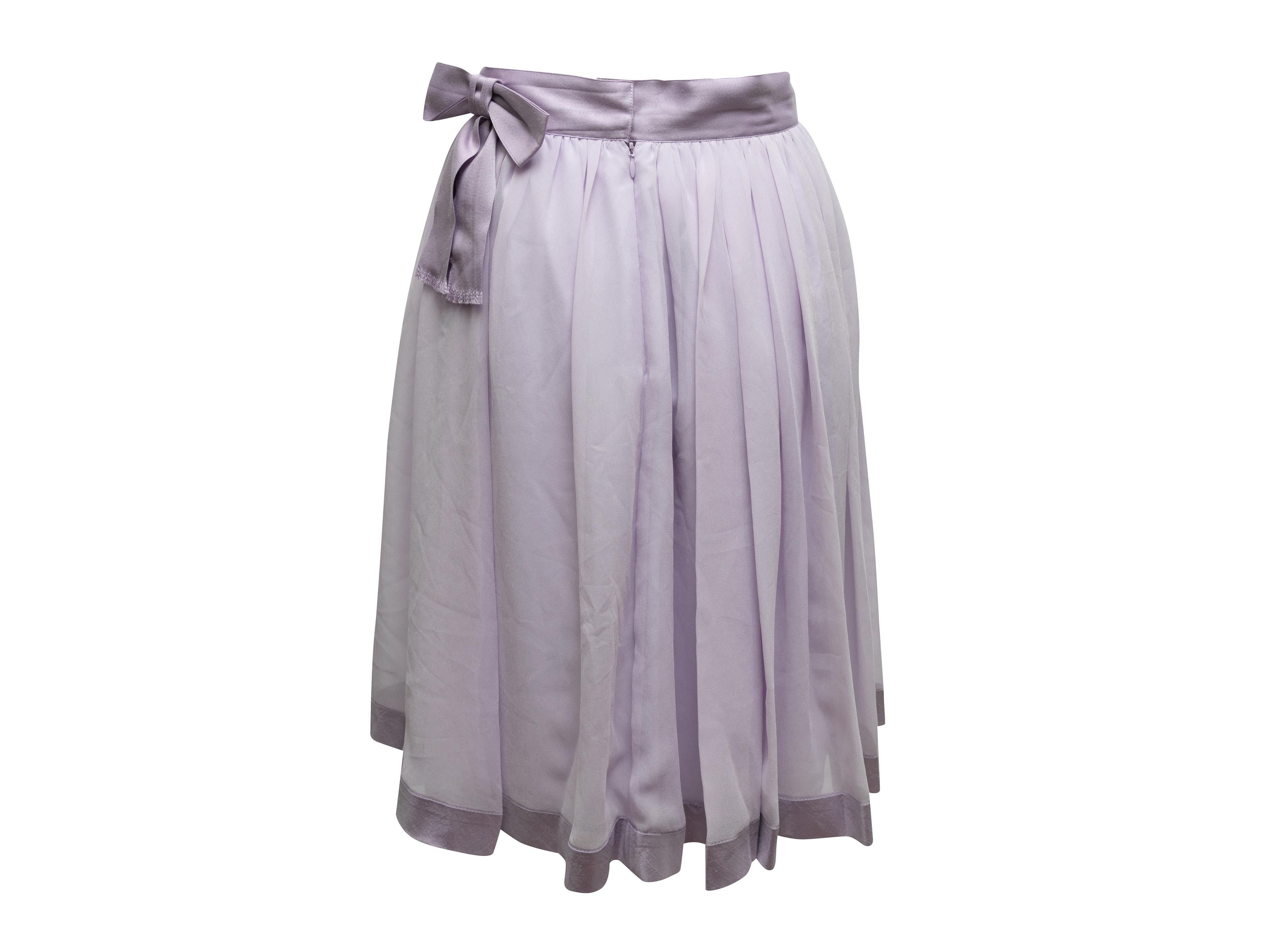 Gris Keita Maruyama jupe lilas à nœud, taille US 0 en vente
