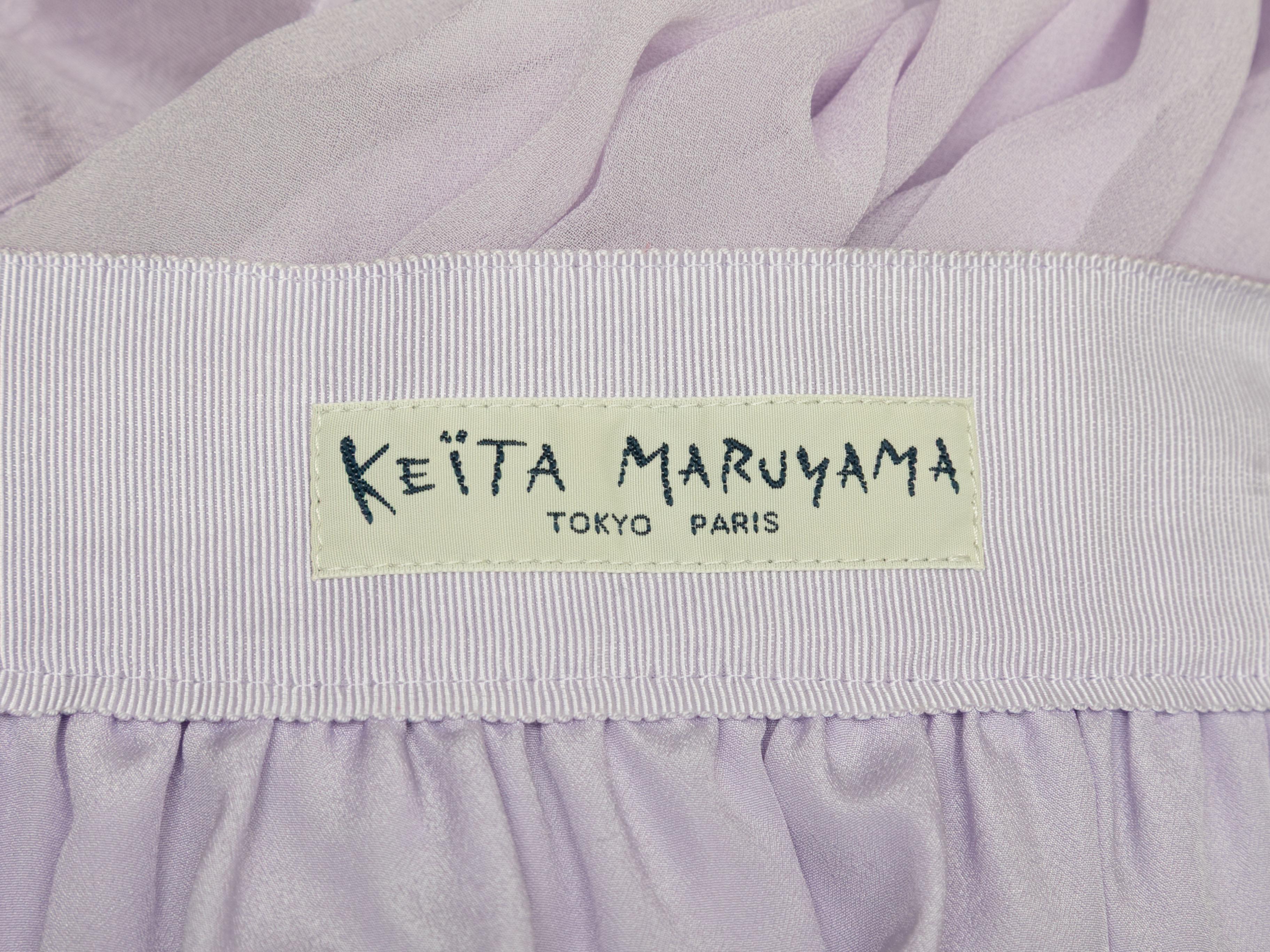 Keita Maruyama jupe lilas à nœud, taille US 0 Bon état - En vente à New York, NY