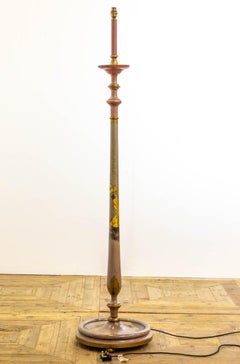 Lilac Lacquered Chinoiserie Floor Lamp