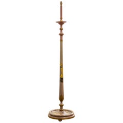 Antique Lilac Lacquered Chinoiserie Floor Lamp