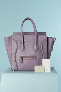 Lilac Leather "LUGGAGE" bag Céline by Phoebe Philo