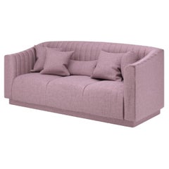 Fliederfarbenes modernes Uphostery-Sofa aus Leinen