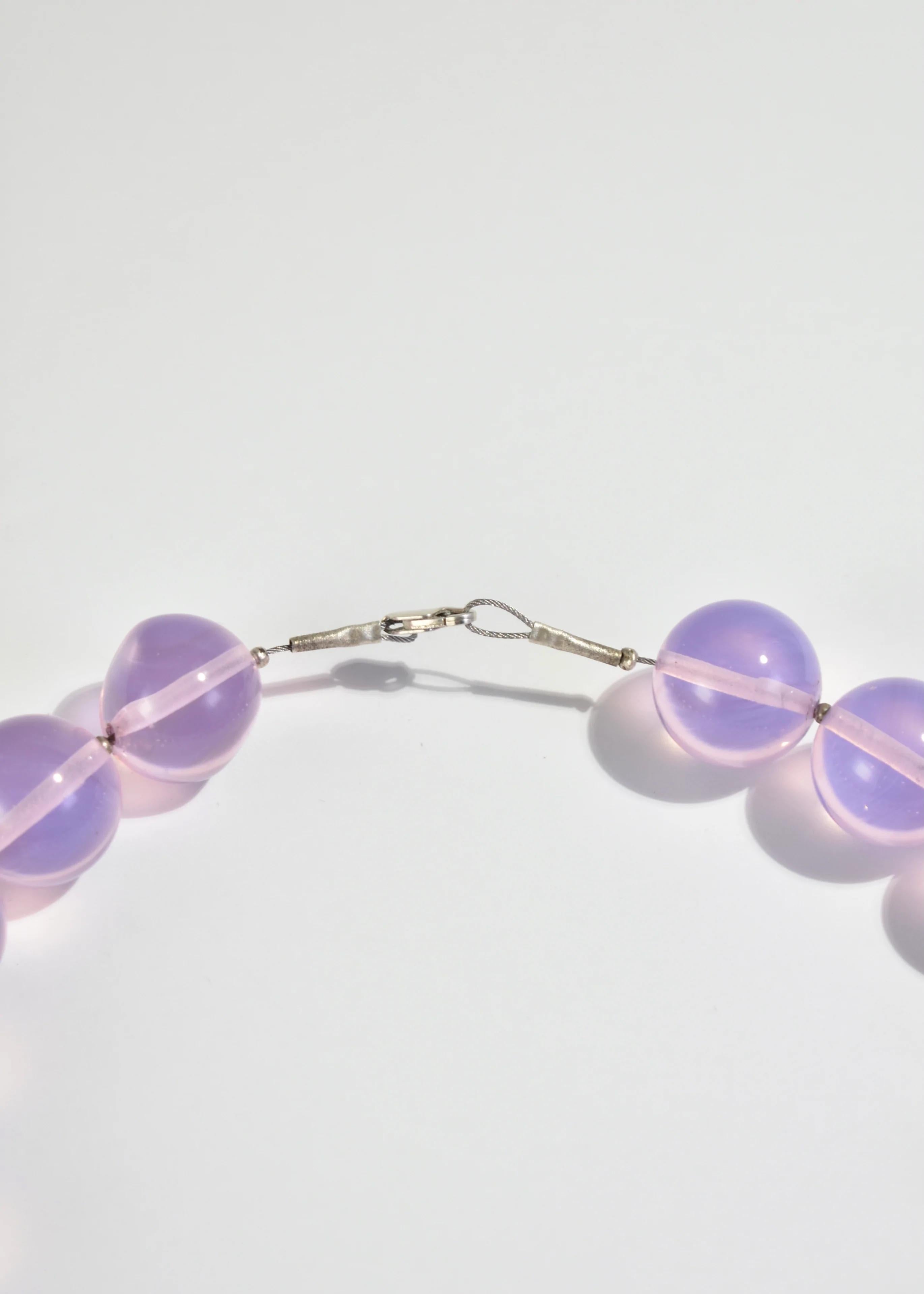 Modern Lilac Lucite Necklace