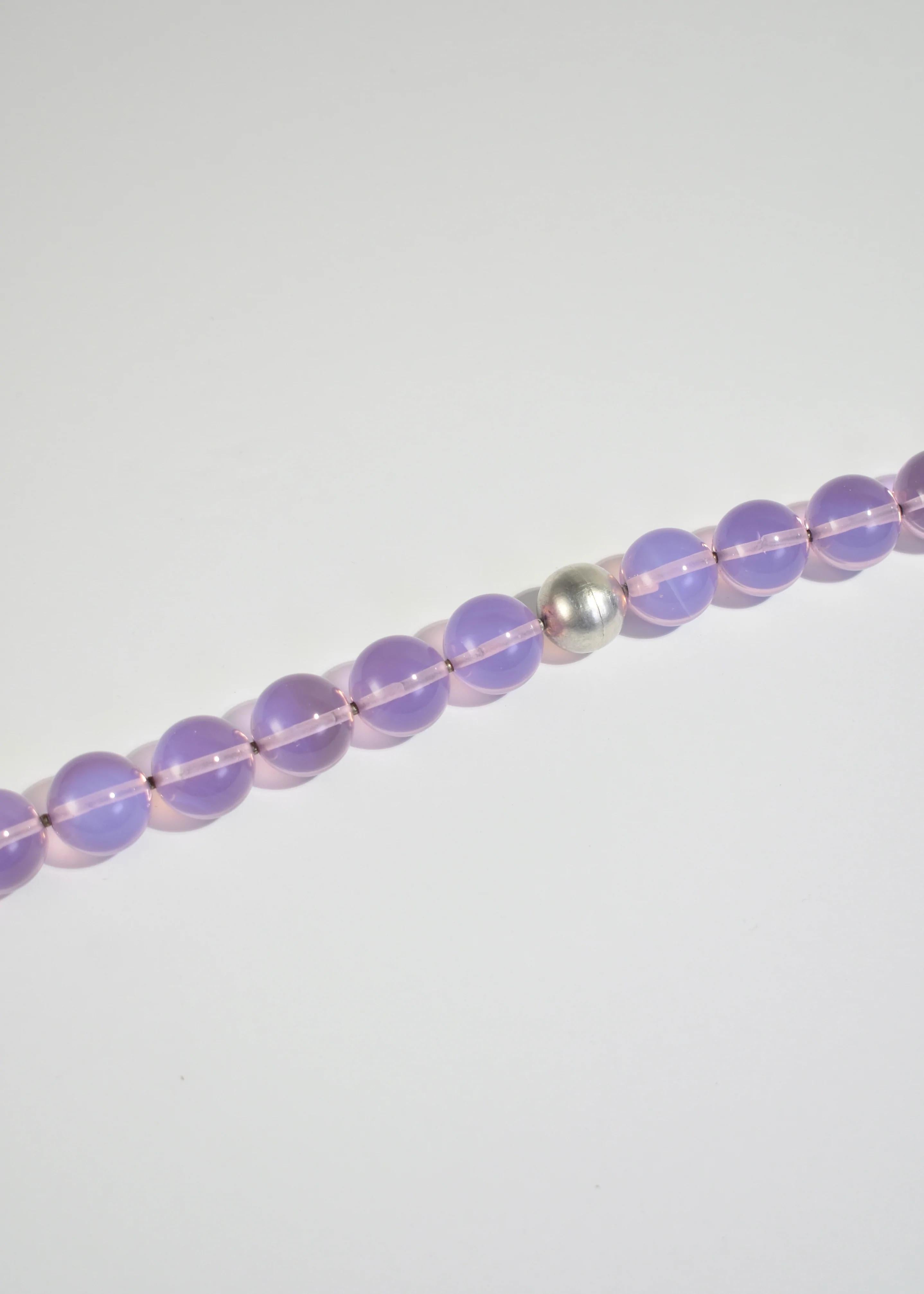 Lilac Lucite Necklace In Good Condition In Richmond, VA
