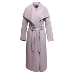 Lilac Mackage Wool Leather-Trimmed Coat Size US S