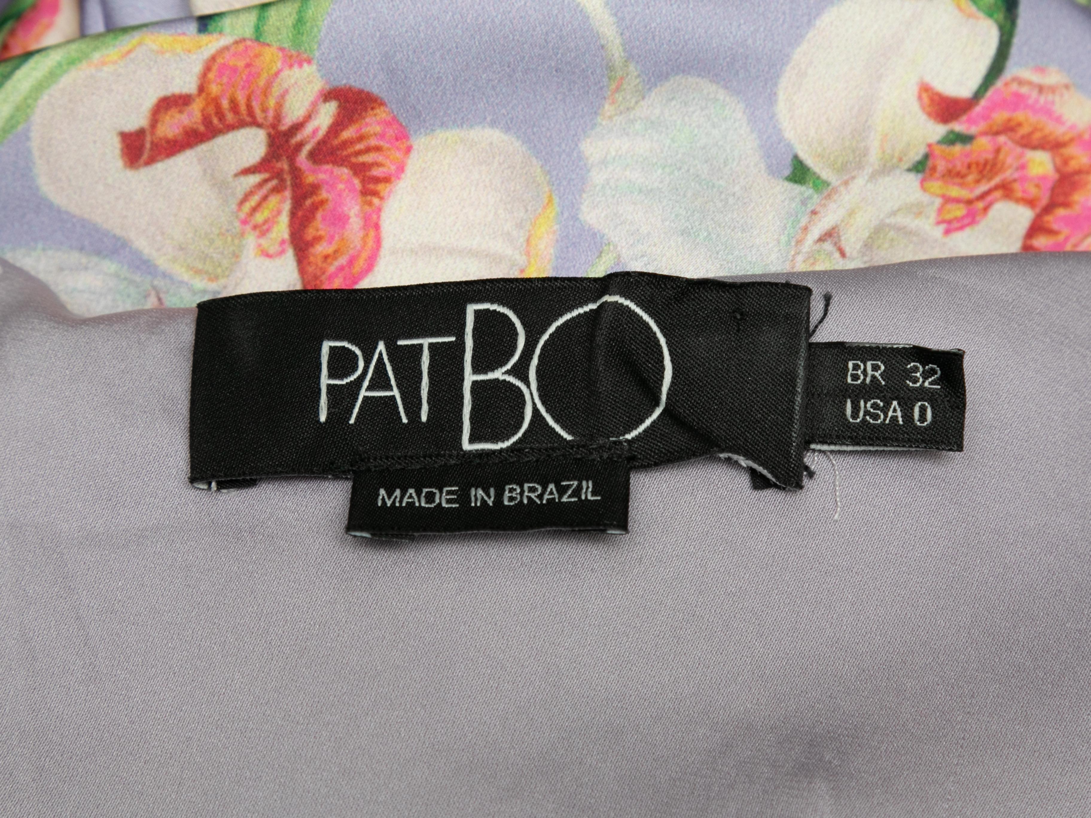 Lilac & Multicolor Patbo One-Shoulder Floral Print Dress Size US 0 For Sale 1