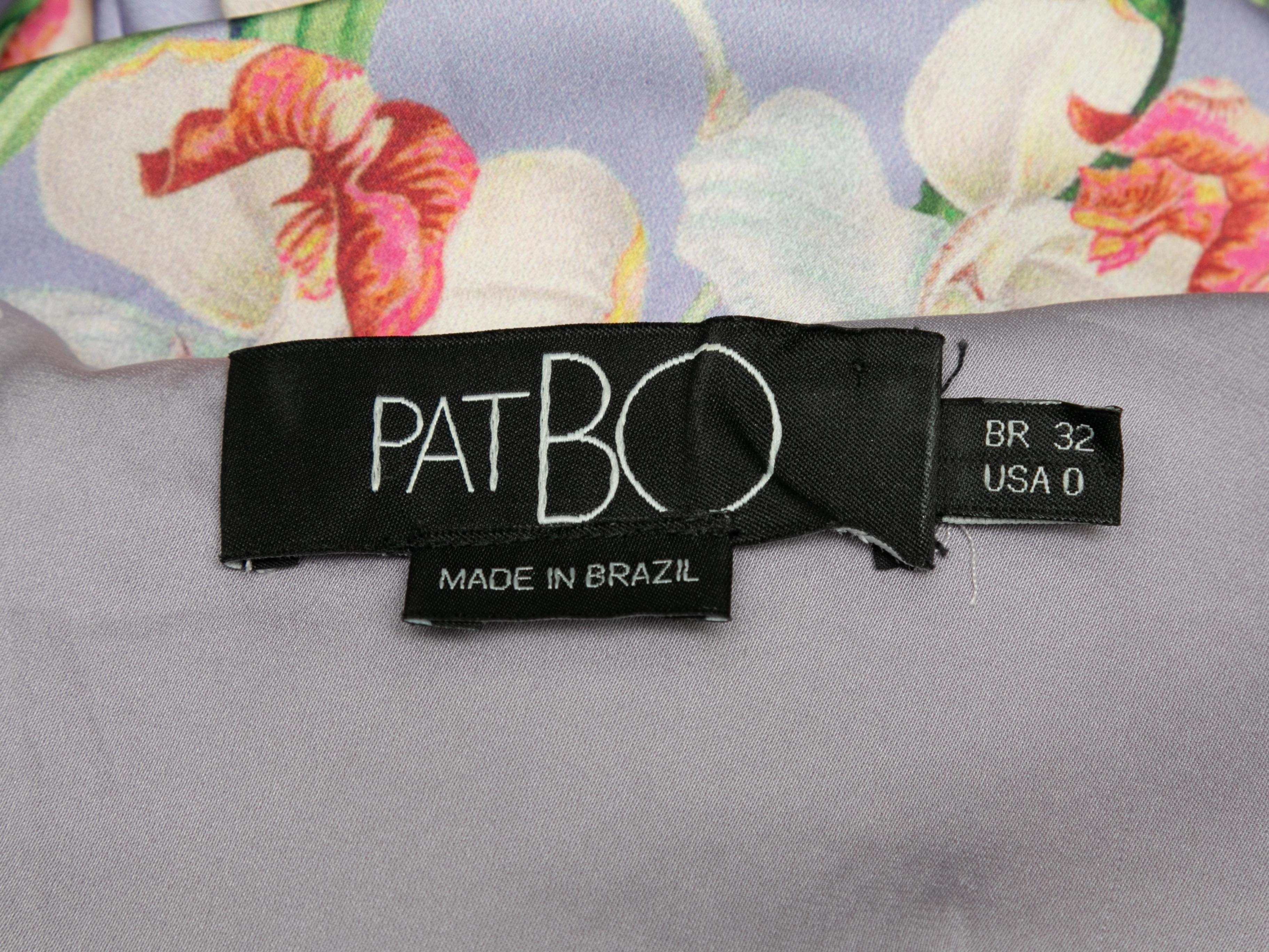 Flieder & mehrfarbig Patbo Ein-Schulter-Kleid mit Blumendruck Größe US 0 im Zustand „Gut“ im Angebot in New York, NY