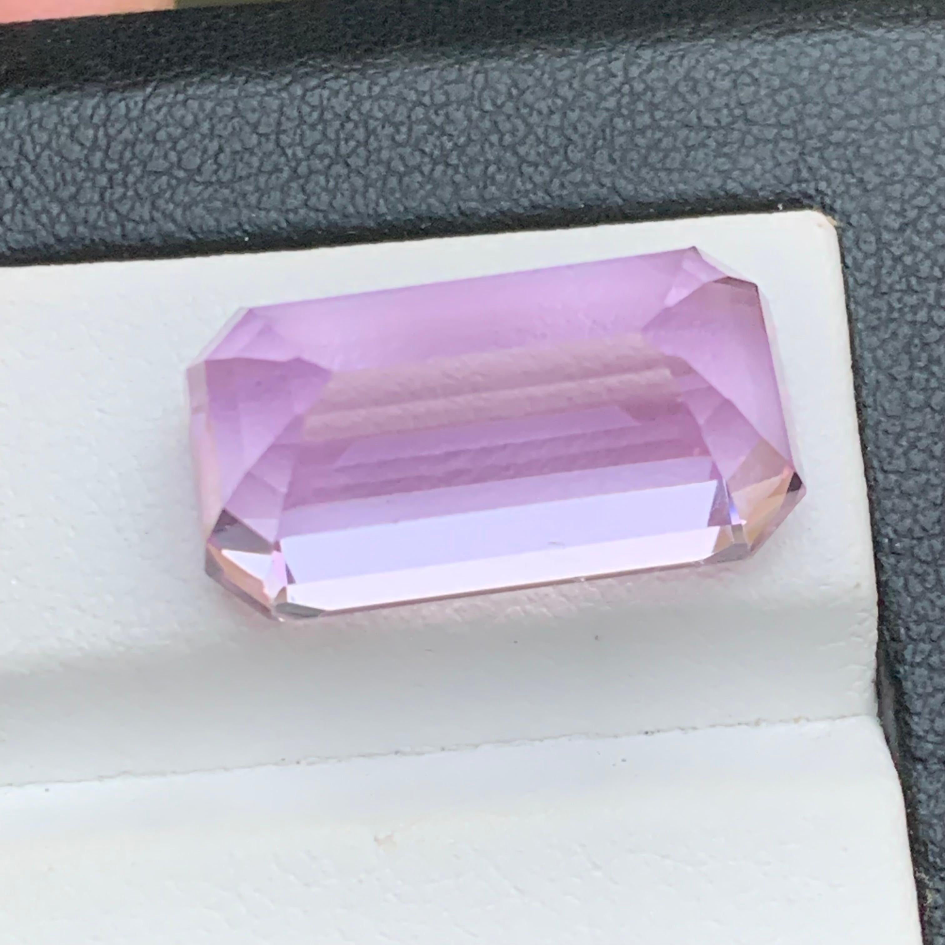 Emerald Cut Lilac Pink Natural Kunzite Necklace Pendant, Bracelet Gemstone 25.75 Ct-Jewelry For Sale
