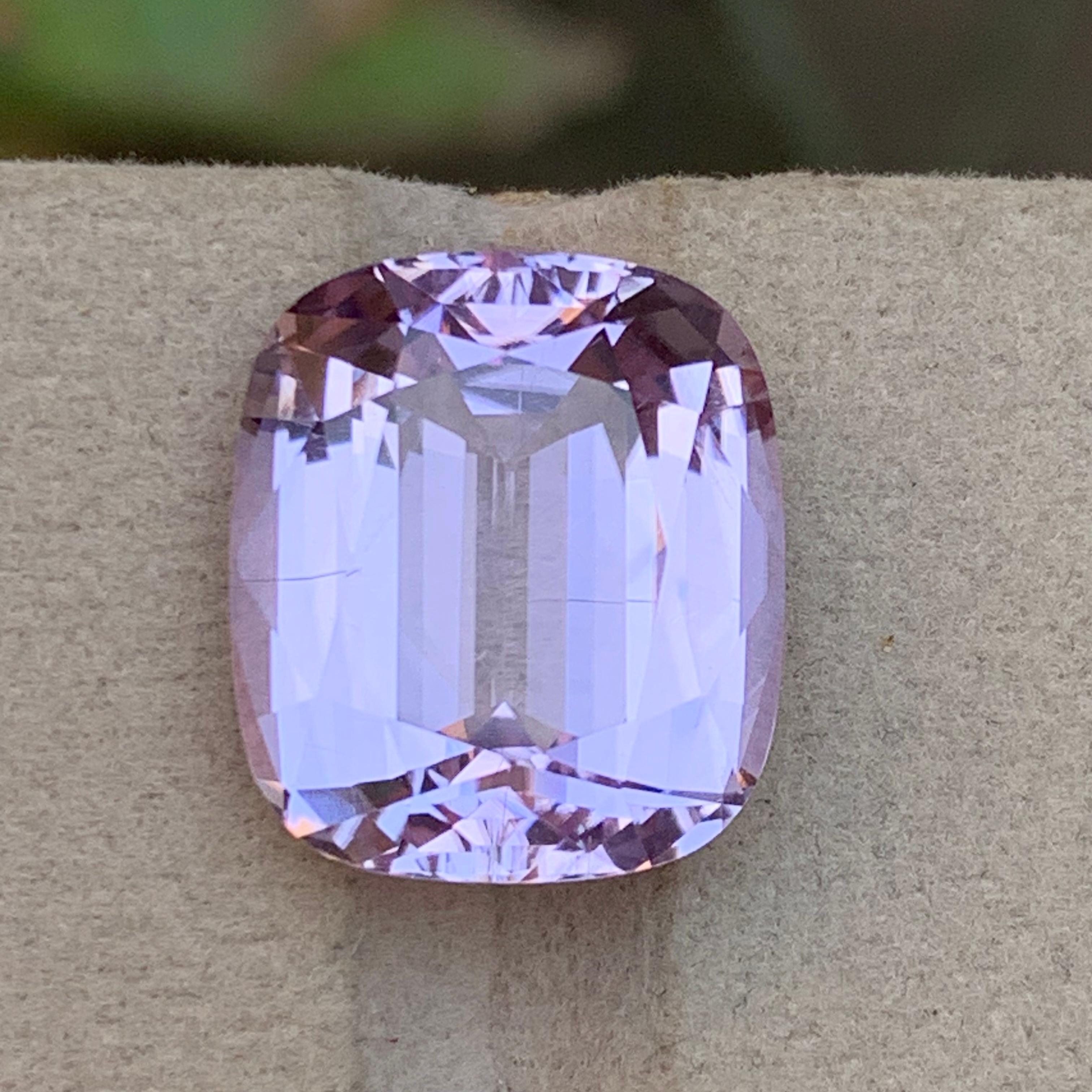 Lilac Pink Natural Kunzite Necklace Pendant Loose Gemstone 19.65 Ct Cushion Cut For Sale 6