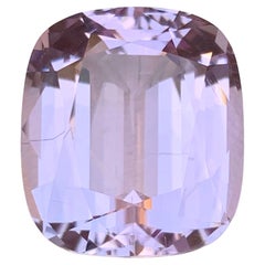 Collier pendentif en kunzite naturelle rose lilas 19,65 carats, taille coussin
