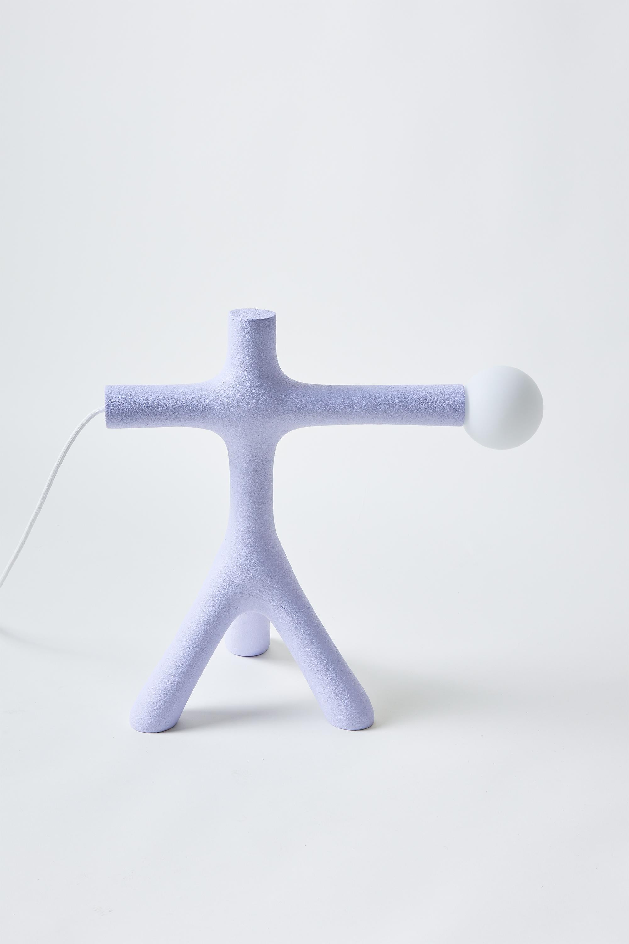 Modern Lilac Object 02 Limited Edition Sand and Nylon Table Lamp by Hot Wire Extensions For Sale