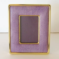 Lilac Shagreen Gold-Plated Photo Frame by Fabio Ltd