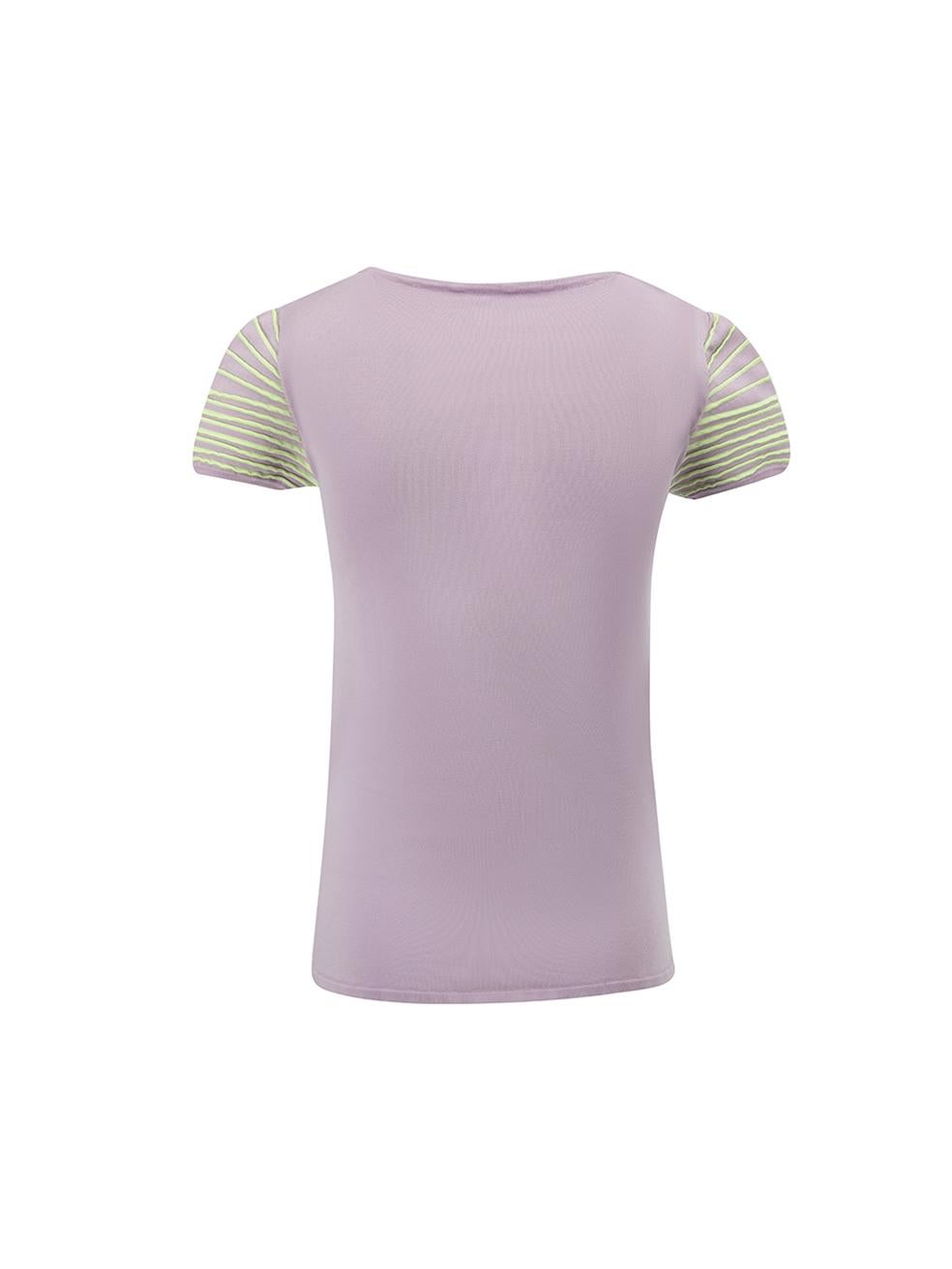 Lilac Shell Print Stretchy T-Shirt Size XS In New Condition For Sale In London, GB