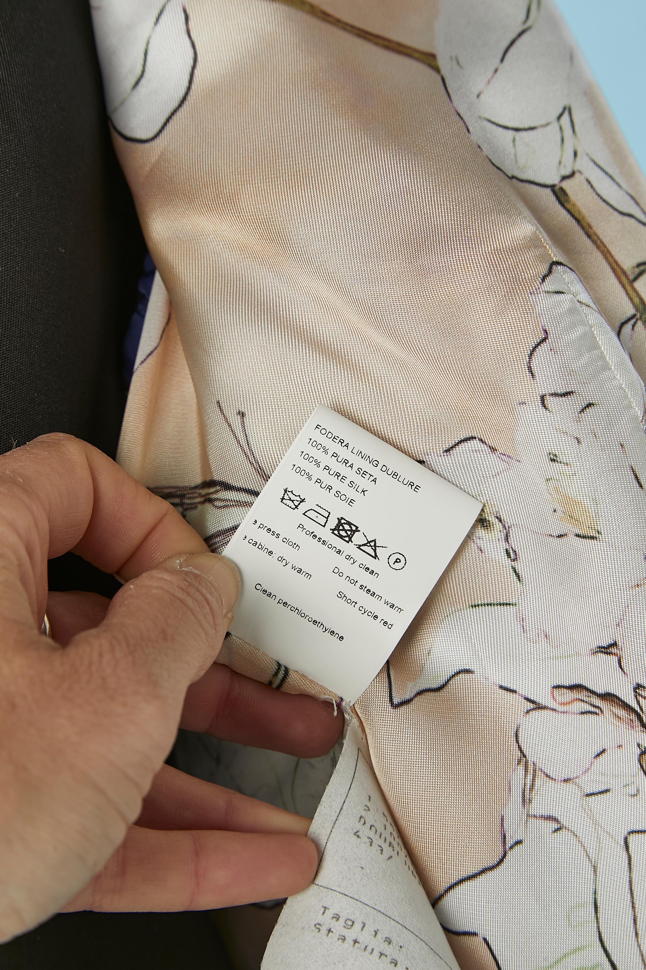 Traje de falda lila con cuello de seda estampado EMANUEL UNGARO en venta 4