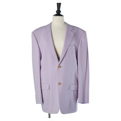 Lilac wool single breasted jacket Giani Versace Couture Men Collection 